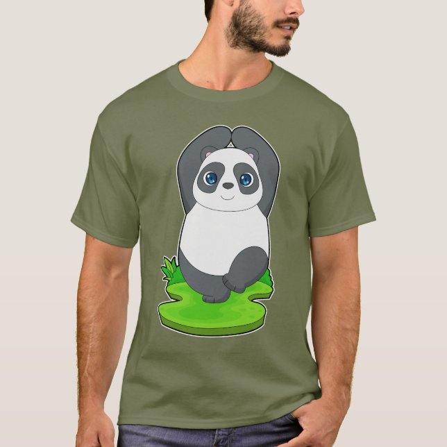 Panda Yoga Fitness Gymnastics T-Shirt (Front)