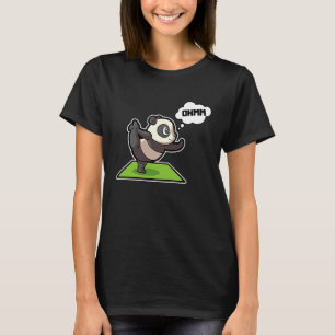 Panda Yoga Poses Sport Gymnastics Ohmmm Heartbeat  T-Shirt