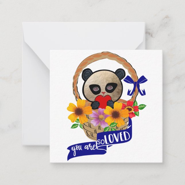 Panda : You Are So Loved Note card (Front)