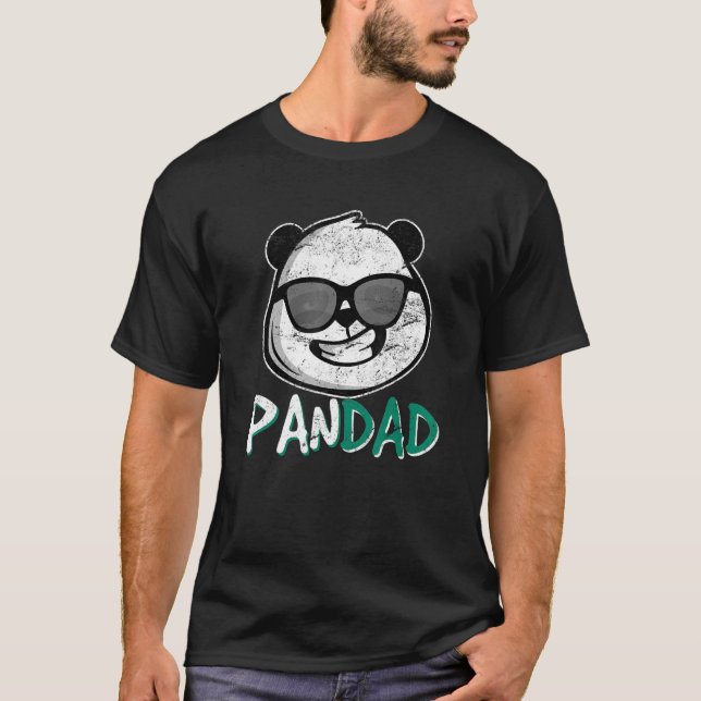 Pandad Mens Panda Bear Dad Coolest Father Fun Fath T-Shirt (Front)