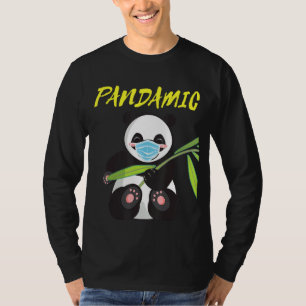 Pandamic Bamboo Bear With Mask Pandemic Dad Panda T-Shirt