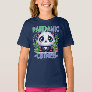 Pandamic Cuteness pun. Cute baby Panda cartoon T-Shirt
