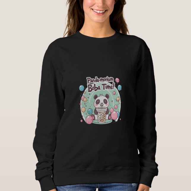 Pandamonium Boba Time! Sweatshirt (Front)