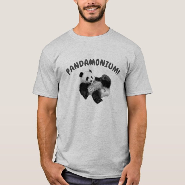 Pandamonium cute fallen panda shirt (Front)