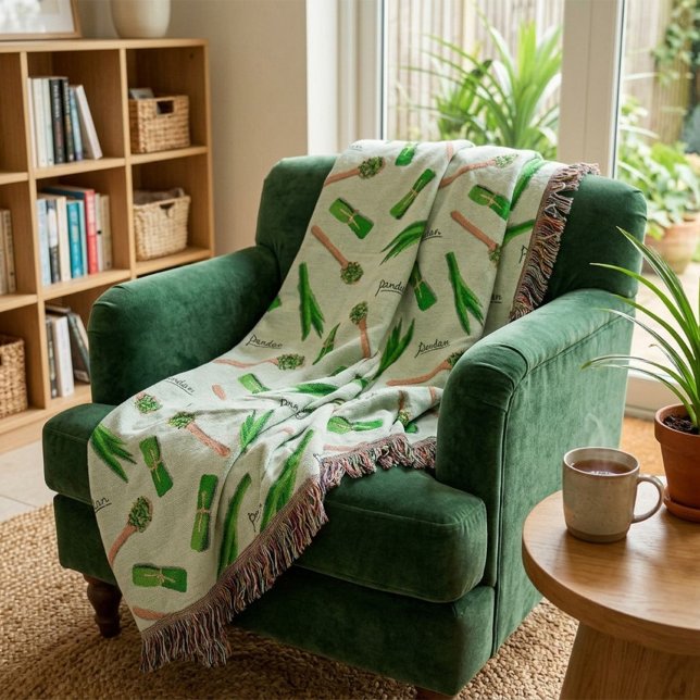 Pandan Leaf Pattern Fleece Blanket (Creator Uploaded)