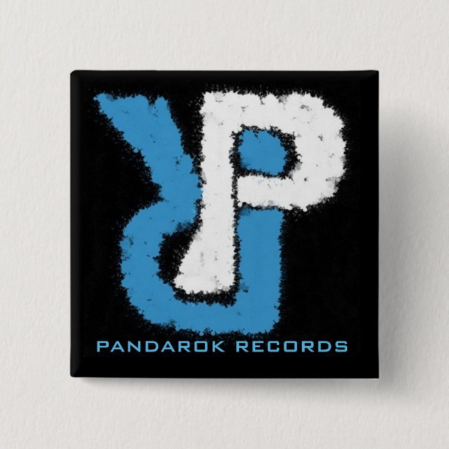 Pandarok Records Logo 15 Cm Square Badge (Front)