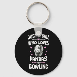 Pandas And Bowling Shirt Gift Girls Women  Key Ring