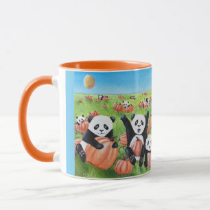 Pandas and Pumpkins Fall Mug