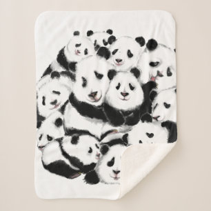 Pandas Baby Sherpa Blanket