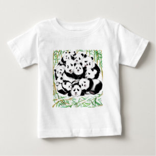 Pandas Big Hugs Baby T-Shirt - Painting