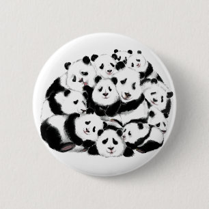 Pandas Button Family Panda