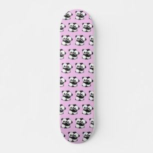Pandas Hugging  Skateboard