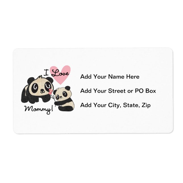 Pandas I Love Mummy (Front)