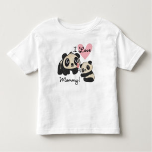 Pandas I Love Mummy Toddler T-Shirt