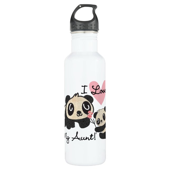 Pandas I Love My Aunt 710 Ml Water Bottle (Front)
