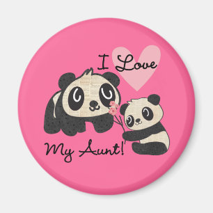 Pandas I Love My Aunt Magnet
