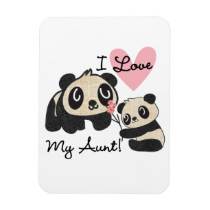 Pandas I Love My Aunt Magnet