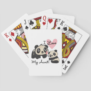 Pandas I Love My Aunt Playing Cards