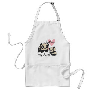 Pandas I Love My Aunt Standard Apron