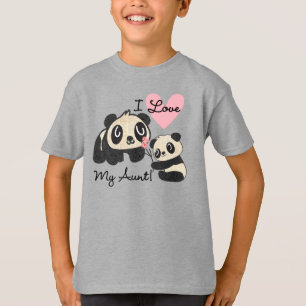 Pandas I Love My Aunt T-Shirt