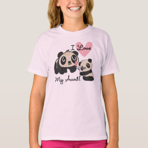 Pandas I Love My Aunt T-Shirt