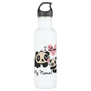 Pandas I Love My Nana 710 Ml Water Bottle