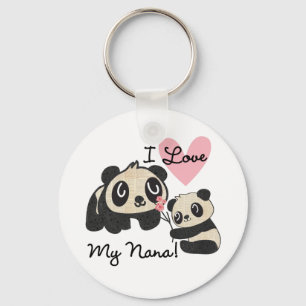 Pandas I Love My Nana Key Ring