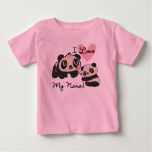 Pandas I Love My Nana Toddler Fleece Sweatshirt Baby T-Shirt