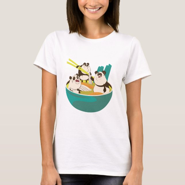 Pandas in Ramen T-Shirt (Front)