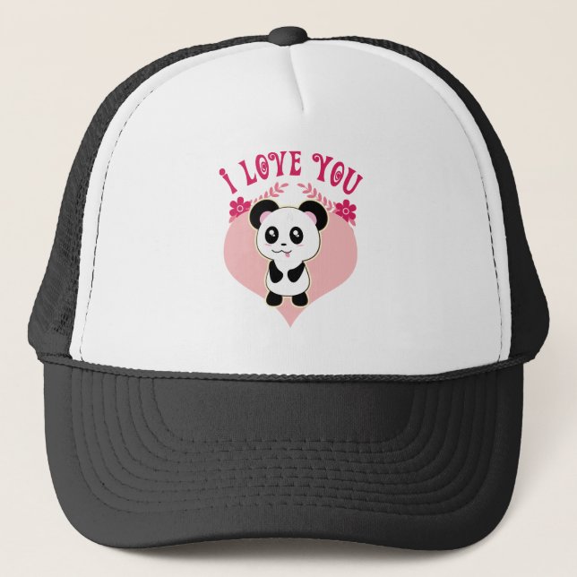 pandas "panda bears" "panda bear baby" "kawaii pan trucker hat (Front)