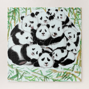 Pandas - Pandemic - Big Hugs - Drawings Collection Jigsaw Puzzle