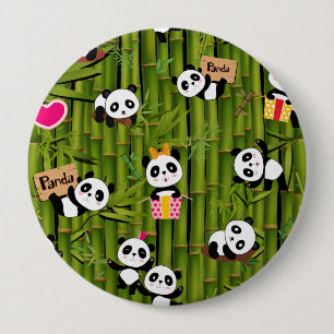Panda's Pattern 2 10 Cm Round Badge