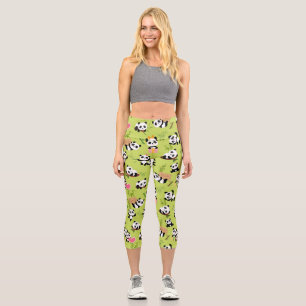 Panda's Pattern 3 Capri Leggings