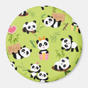 Panda's Pattern 3 Magnet