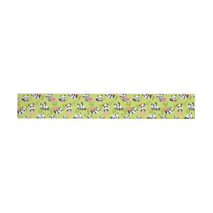 Panda's Pattern 3 Wrap Around Label