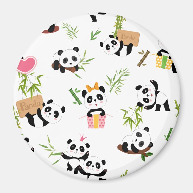 Panda's Pattern Magnet (Front)