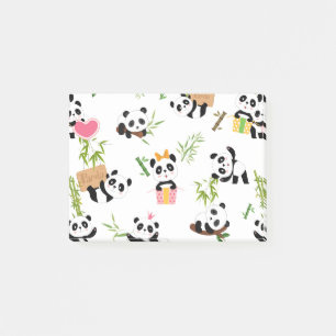 Panda's Pattern Post-it Notes