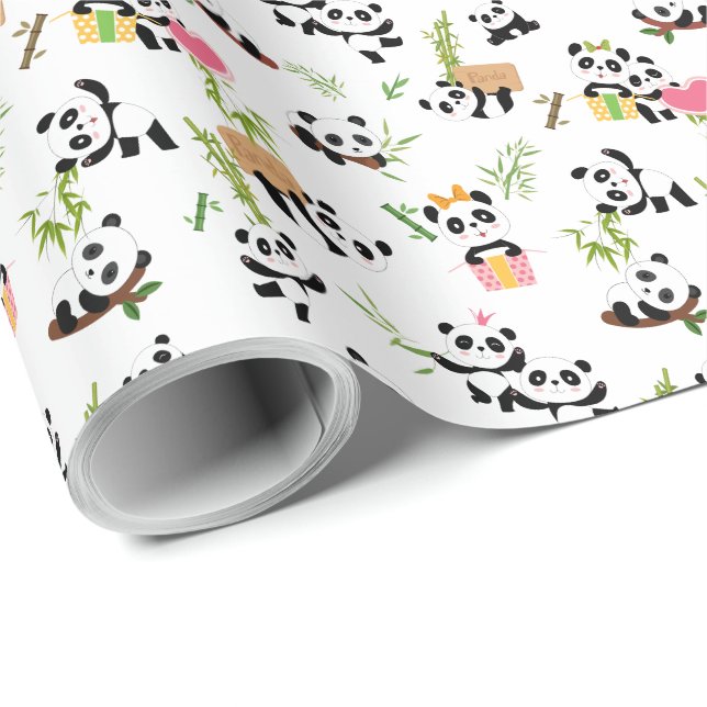 Panda's Pattern Wrapping Paper (Roll Corner)