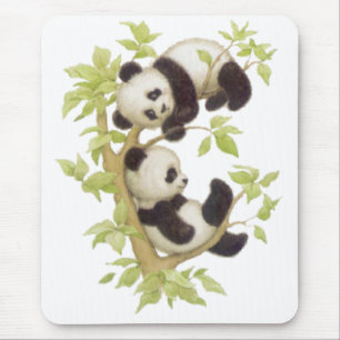 Pandas Playing in a Tree Mouse Pad