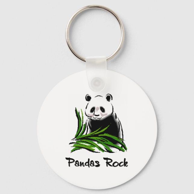 Pandas Rock Key Ring (Front)
