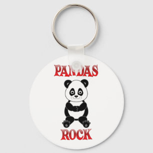 Pandas Rock Key Ring
