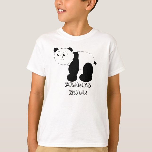 "Pandas Rule!" Kid's T-Shirt (Front)