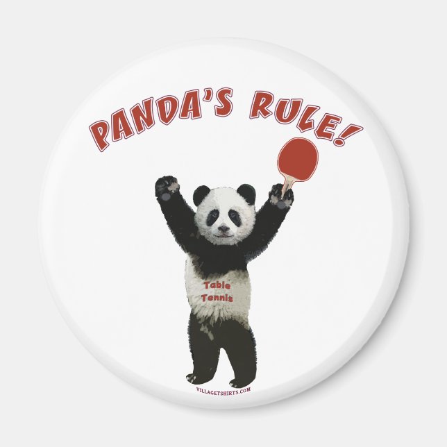 Panda's Rule Ping Pong Magnet (Front)