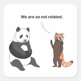 Pandas: So Not Related Sticker