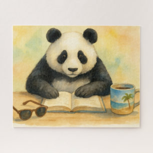Panda's Summer Study Jigsaw Puzzle