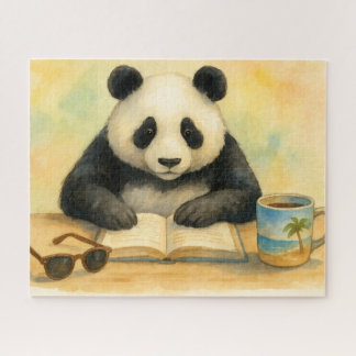 Panda's Summer Study Jigsaw Puzzle