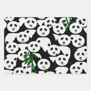 Pandas Wrapping Paper Sheets