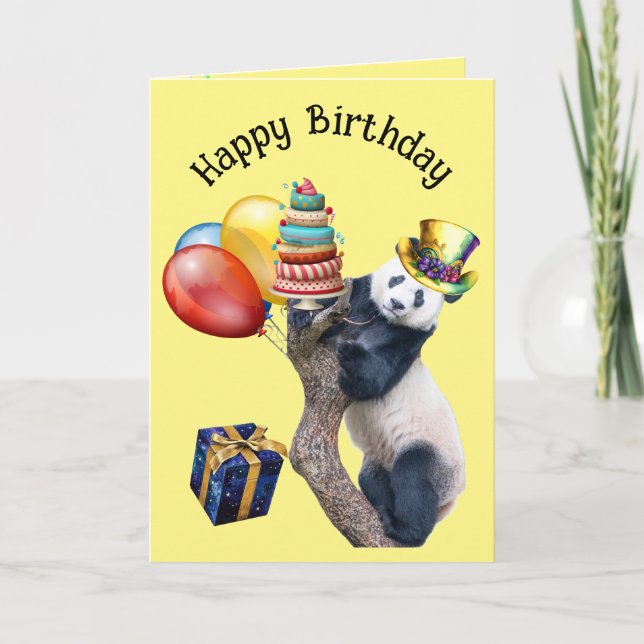 PANDAstic Fun Panda Birthday Card (Front)