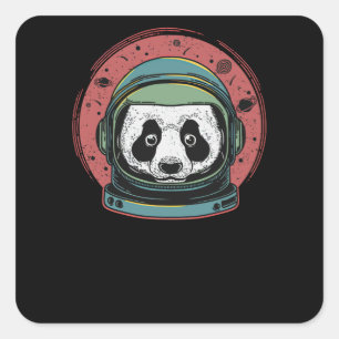 Pandastronaut Square Sticker