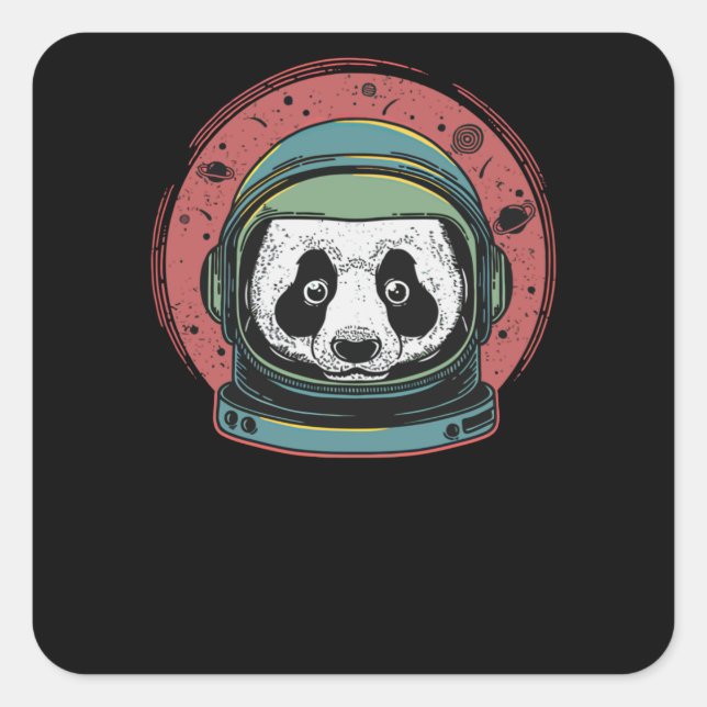 Pandastronaut Square Sticker (Front)